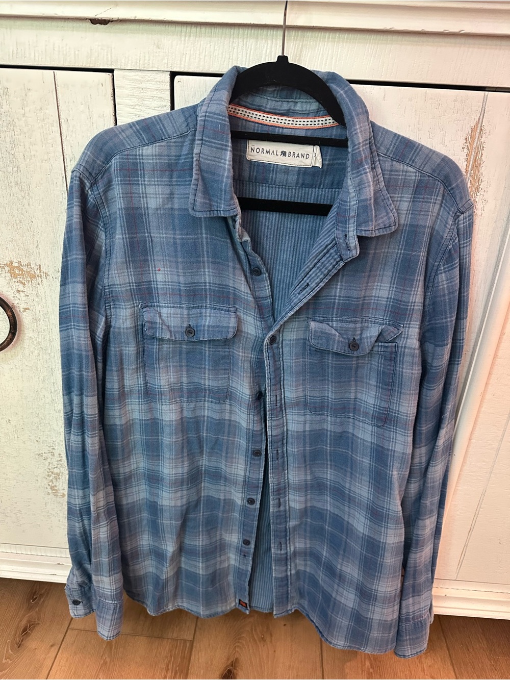 The Normal Brand Blue Plaid Casual Button-Down Shirt